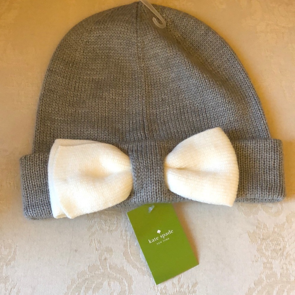 NWT Kate Spade Beanie w/color block bow